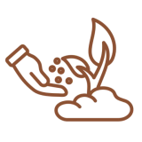 Fertilization and pest control for healthy crops.